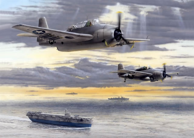 "Closing the Gap" - Don Feight - TBM Avenger World War II Aviation Art